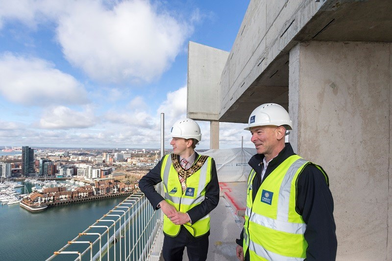 Tallest building at Southampton’s Centenary Quay topped out